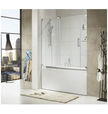 Paragon Bath, OASIS-E - Premium 3/8 in. (10mm) Thick Glass, Size: 60"W x 58"H, Frame-less Sliding Shower Door, Chrome Hardware Finish, Limited 10 (Ten) Year Manufacturer Warranty